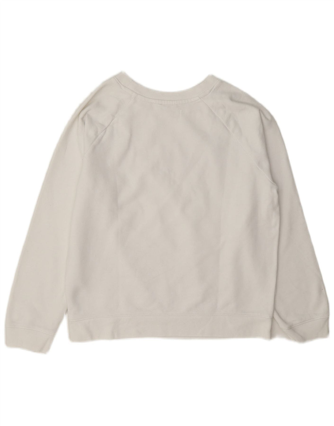 Levi's Dame grafisk oversize sweatshirt trøje UK 6 XS hvid bomuld