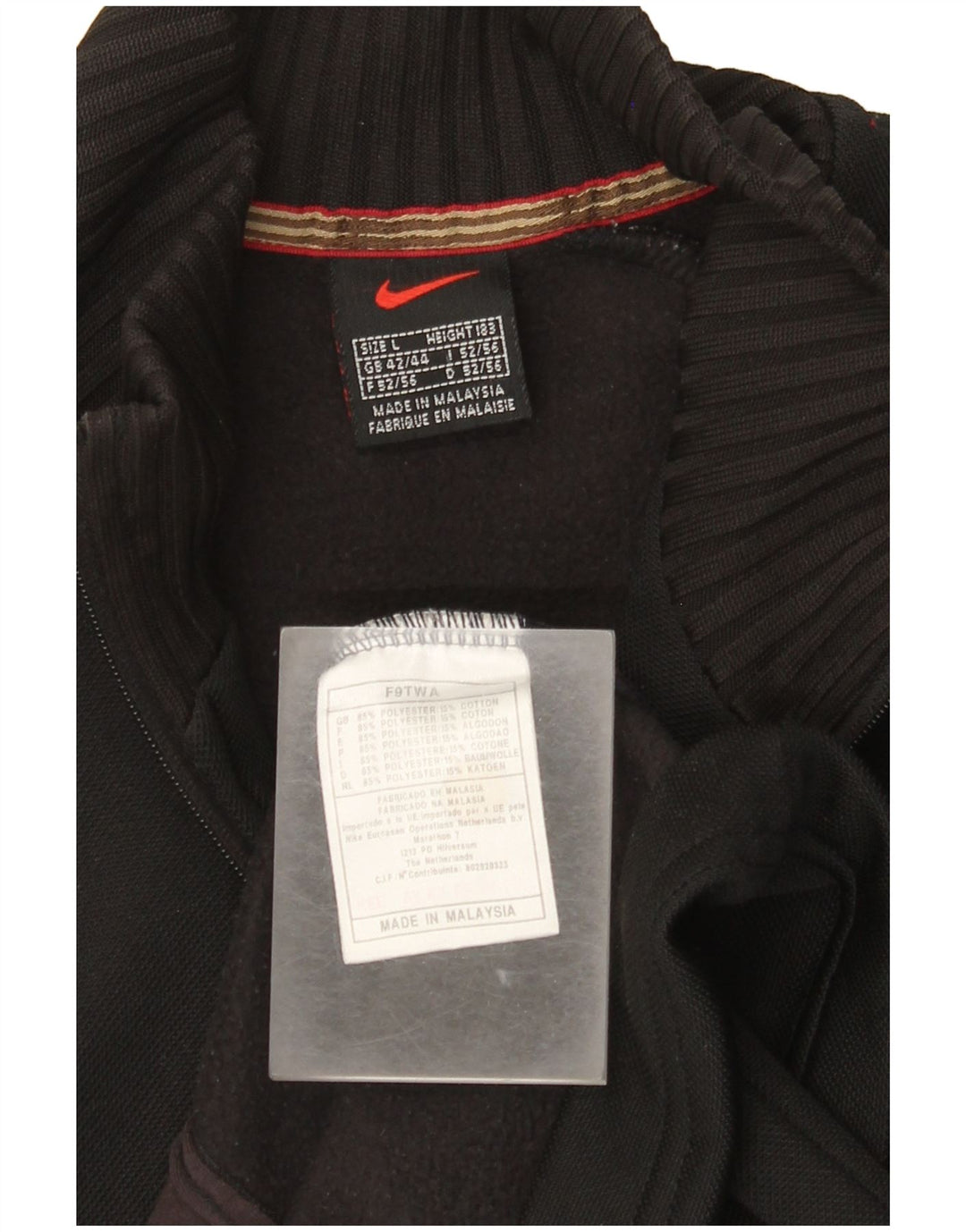 Nike Træningsdragt til mænd, topjakke UK 42/44 Stor sort polyester
