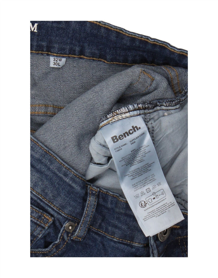 Bænk Herre Slim Jeans W32 L30 Blå Bomuld