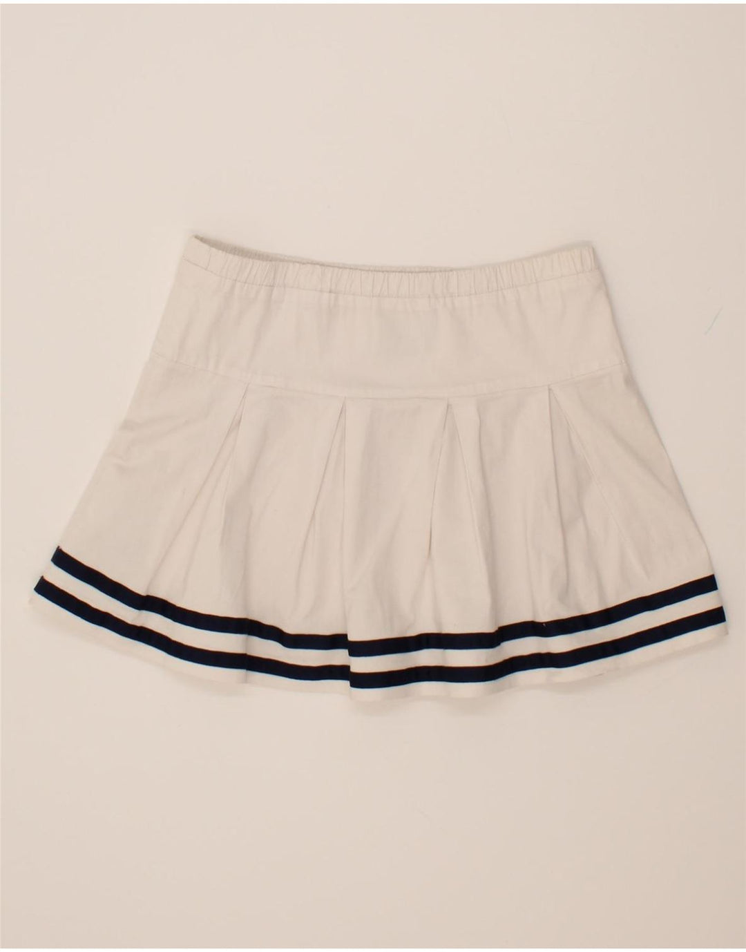 VINTAGE Womens Mini Skirt W32 Large White Cotton Vintage Vintage and Second-Hand Vintage from Messina Hembry 