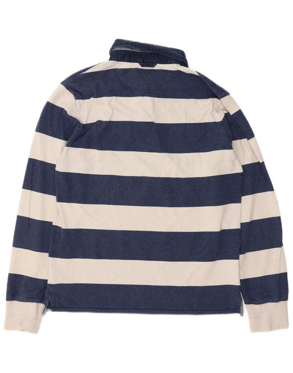 Gant Langærmet Rugby Polo Shirt Medium Marineblå Stribet bomuld