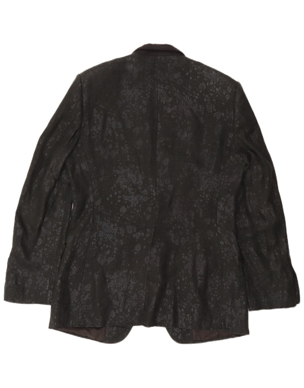 Dolce & Gabbana Herre 1-knaps blazerjakke IT 52 XL Grå Tie Dye Linned