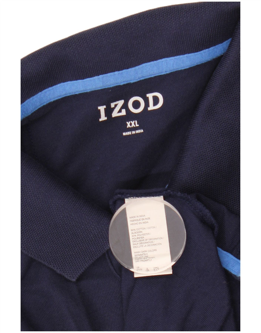 IZOD Polo skjorte til mænd 2XL marineblå bomuld