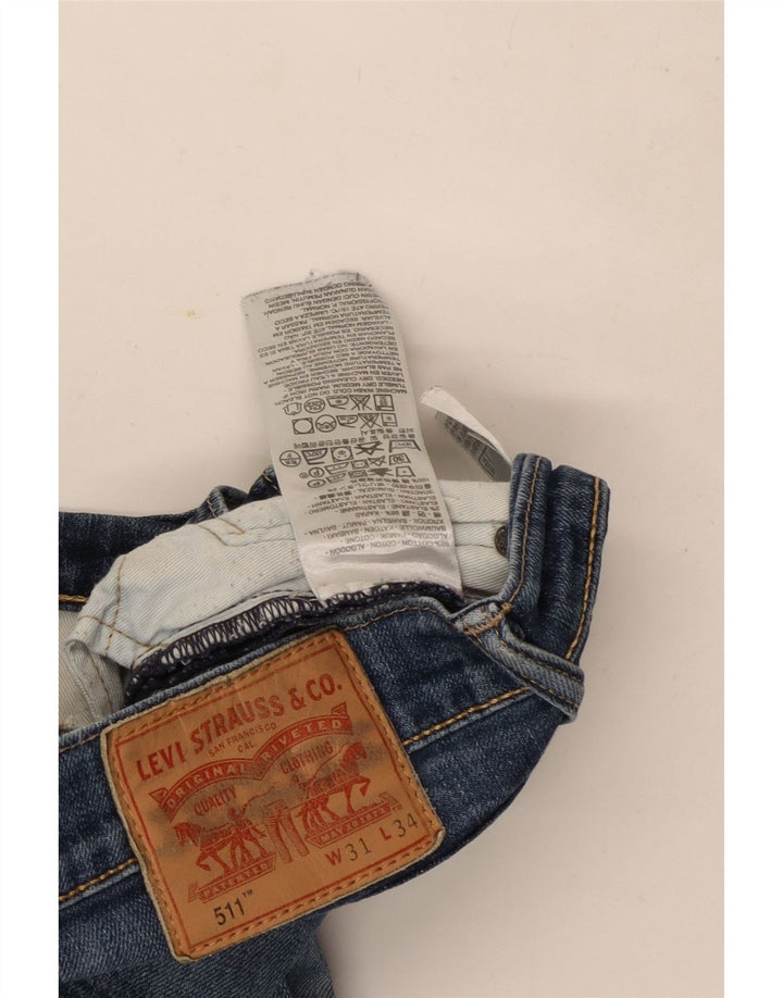 Levi's Herre 511 Slim Jeans W31 L34 Blå Bomuld