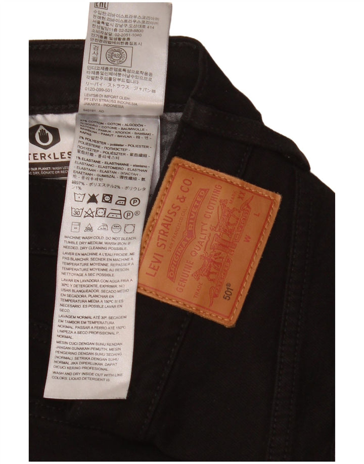 Levi's Dame 501 Straight Jeans W28 L26 Sort Bomuld