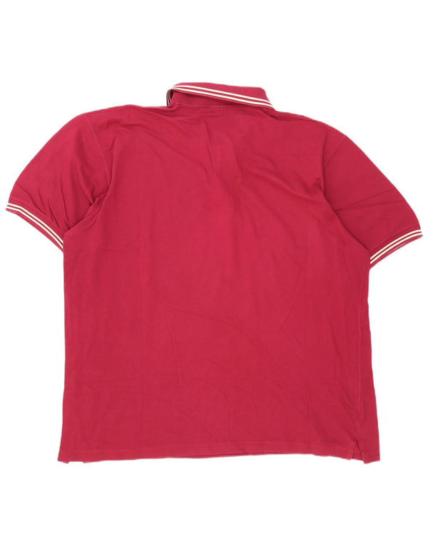 Sergio Tacchini herre poloshirt 2XL Burgundy stribet