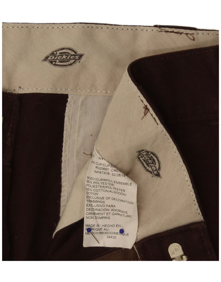 Dickies Straight Chino bukser til mænd W34 L32 brun polyester