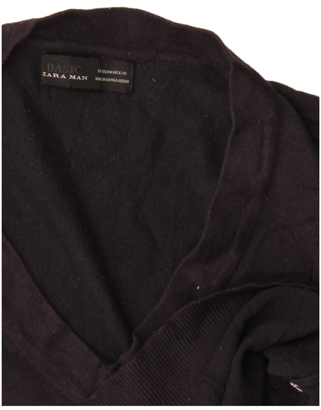 Zara Herre V-hals sweater Medium Navy Blue
