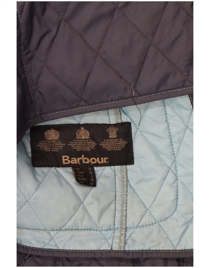 Barbour Quiltet jakke til kvinder UK 12 Mellem marineblå polyamid