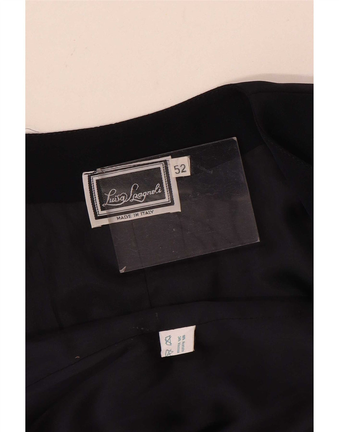 Luisa Spagnoli Dame Open Blazer Jacket IT 52 2XL Navy Blue Acetate