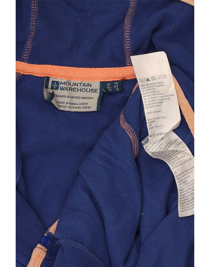 Mountain Warehouse Dame Hættejakke i Fleece UK 14 Stor Blå Polyester