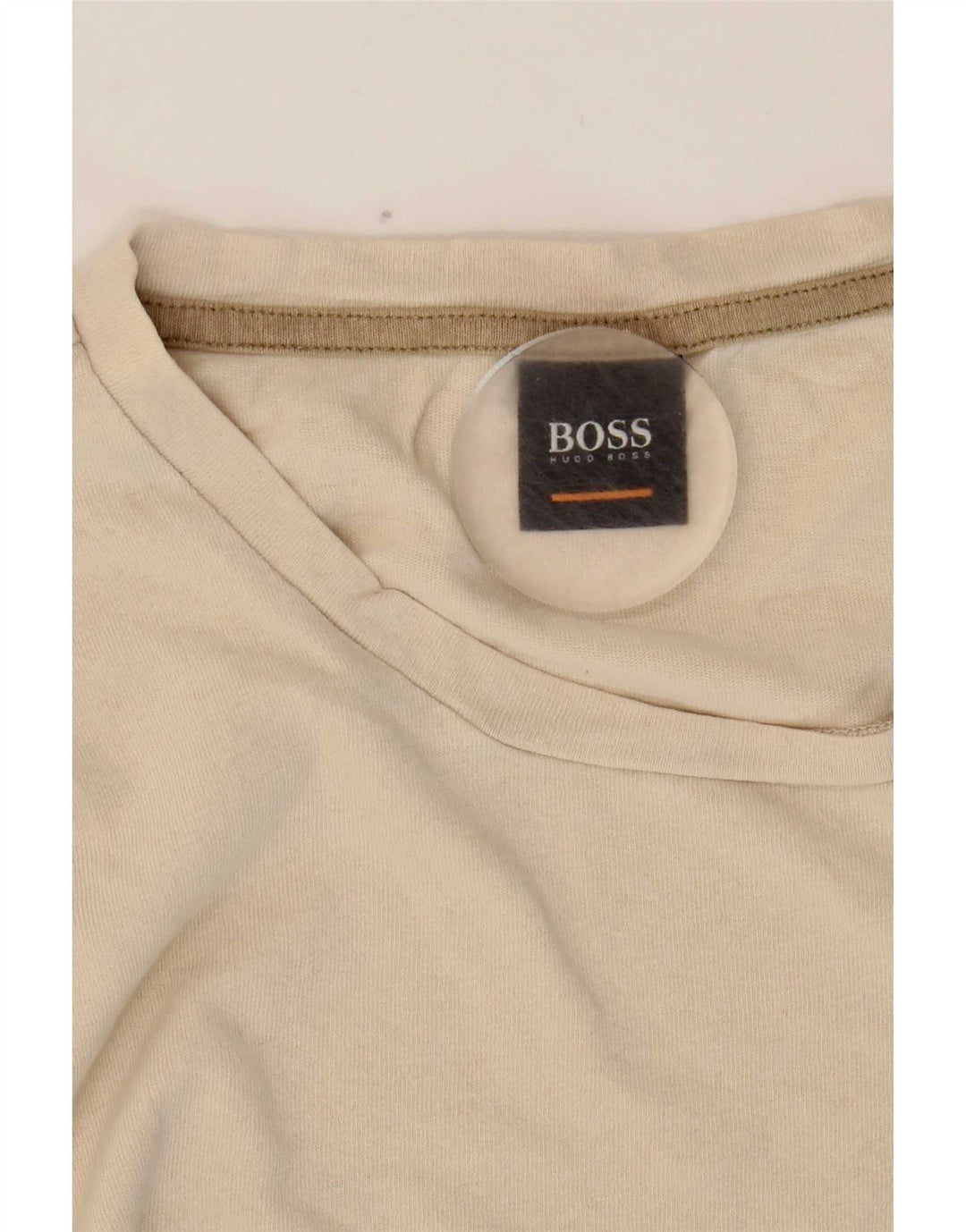 Hugo Boss Herre T-Shirt Top XL Beige Bomuld