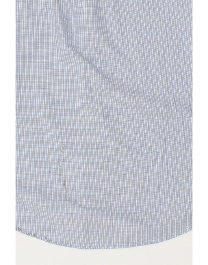 CERRUTI 1881 Mens Shirt Medium Blue Check Cotton Vintage Cerruti 1881 and Second-Hand Cerruti 1881 from Messina Hembry 