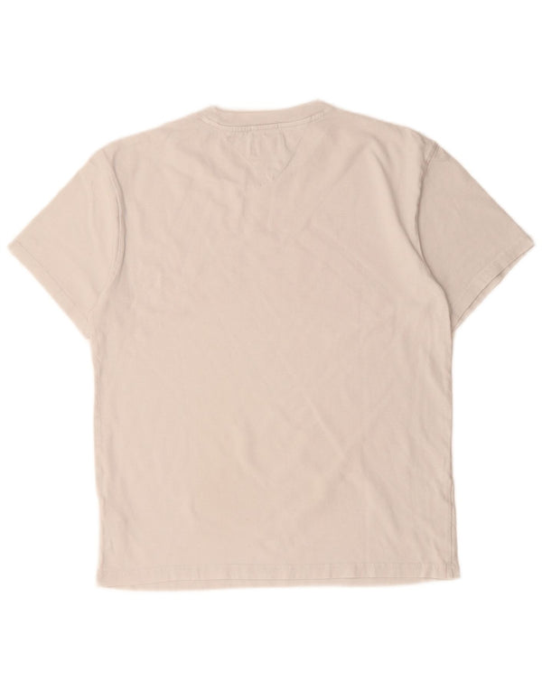 Tommy Hilfiger Herre Regular Fit Grafisk T-Shirt Top Medium Hvid Bomuld