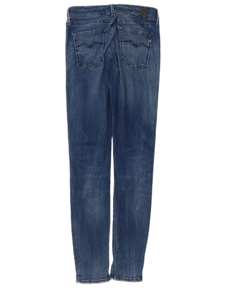 REPLAY Dame Skinny Jeans W25 L29 Navy Blue