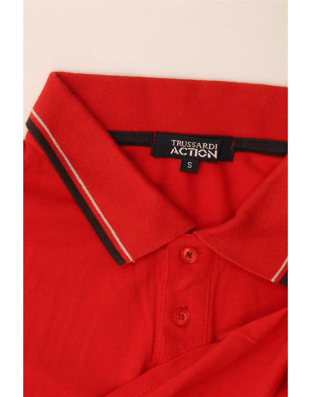 Trussardi Herre Polo Shirt Lille Rød Stribet