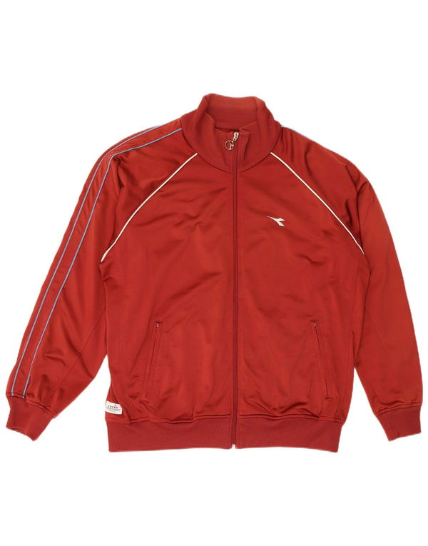 Diadora Træningsdragt til mænd Topjakke UK 42 Stor Rød Polyester