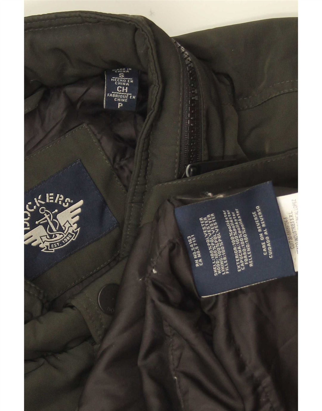 Dockers Herre Windbreaker Jacket UK 36 Small Green Polyester