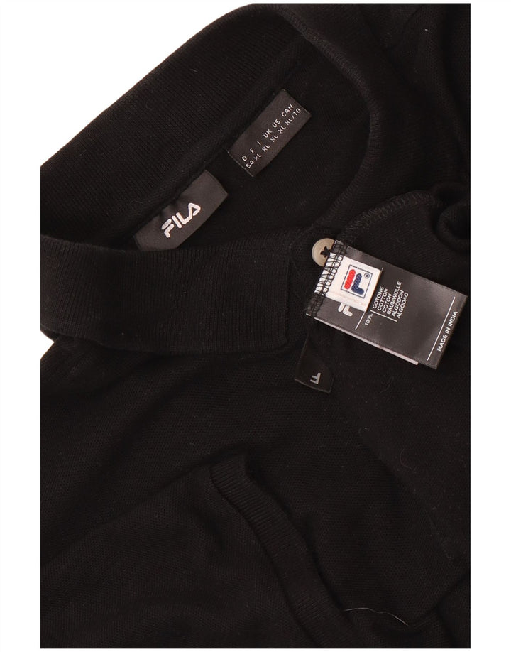 Fila Herre poloshirt XL Sort bomuld