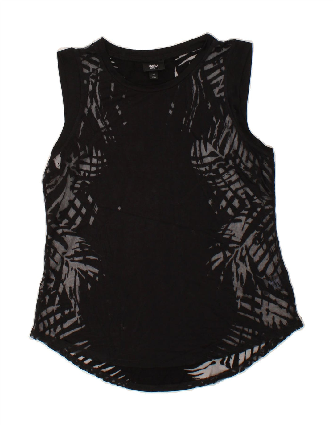 MOSSIMO Womens Vest Top UK 10 Small Black Rayon Vintage Mossimo and Second-Hand Mossimo from Messina Hembry 