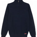 Superdry Sweater med lynlås til mænd, lille marineblå bomuld