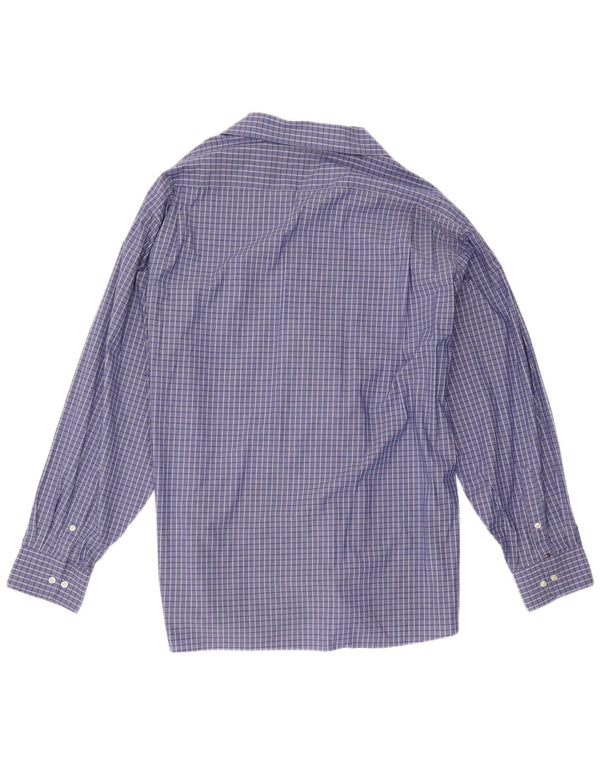 Tommy Hilfiger Herre Regular Fit skjorte 2XL blå ternet bomuld