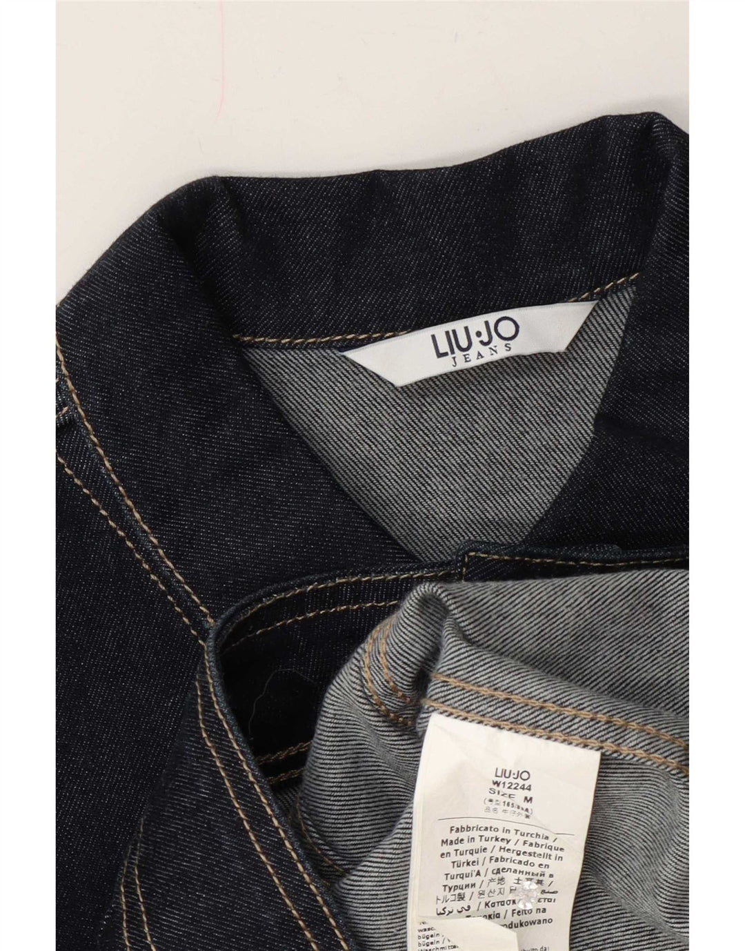 Liu Jo Dame denimjakke UK 12 Medium Navyblå Bomuld