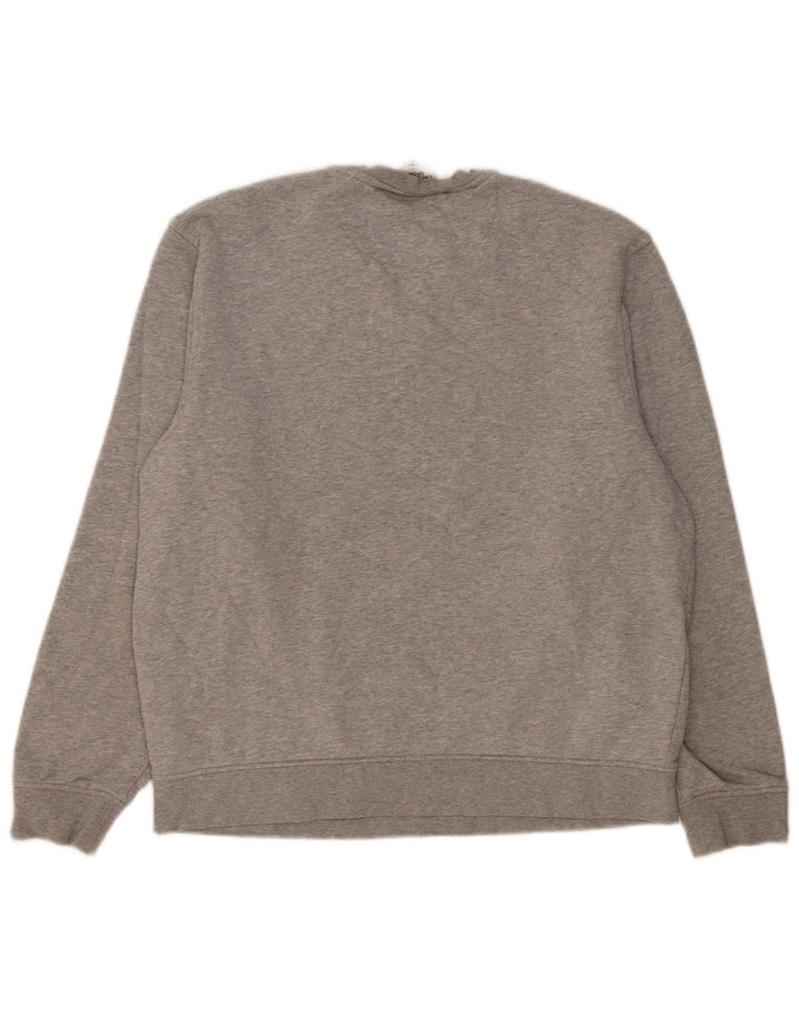 Lacoste Herre Sweatshirt Jumper Størrelse 5 Large Grå Bomuld