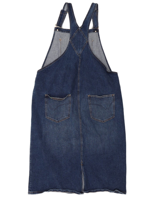 White Stuff Dame Denim Dungaree Dress UK 20 2XL Blå Bomuld