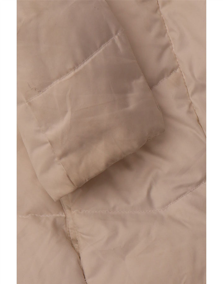 TOMMY HILFIGER Polstret hættejakke til kvinder UK 12 Medium White Polyester