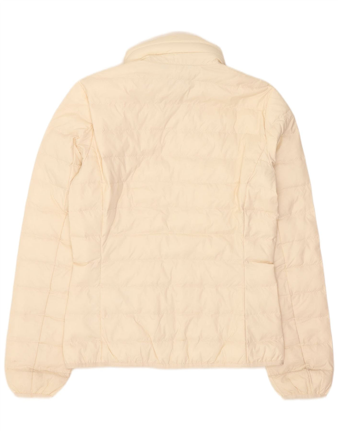 Emporio Armani polstret hættejakke til kvinder UK 14 Medium Off White