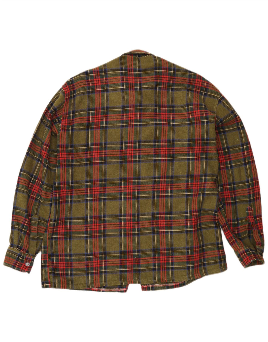 Vintage flannelskjorte til mænd Medium Khaki Ternet
