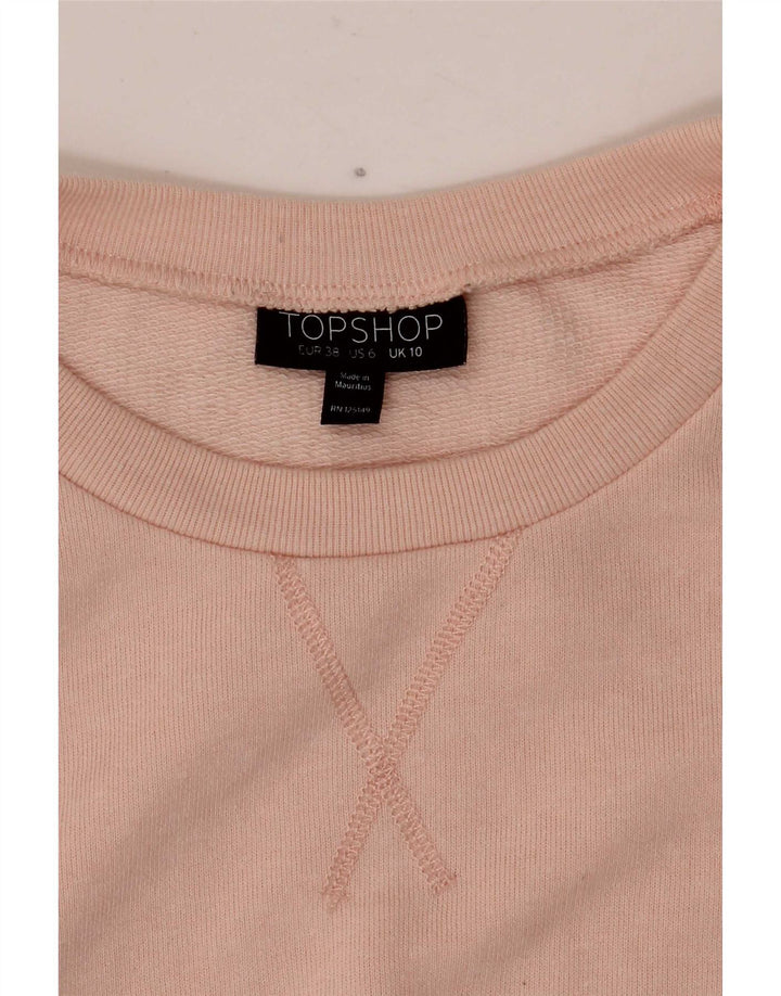 Topshop Dame Sweatshirt Jumper UK 10 Small Pink