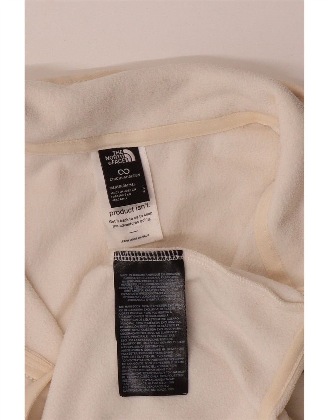 THE NORTH FACE Fleecetrøje med lynlås til mænd Lille hvid polyester