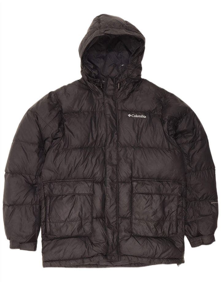 Columbia Herre Omni-Shield hættepolstret jakke UK 38 Medium Sort Nylon