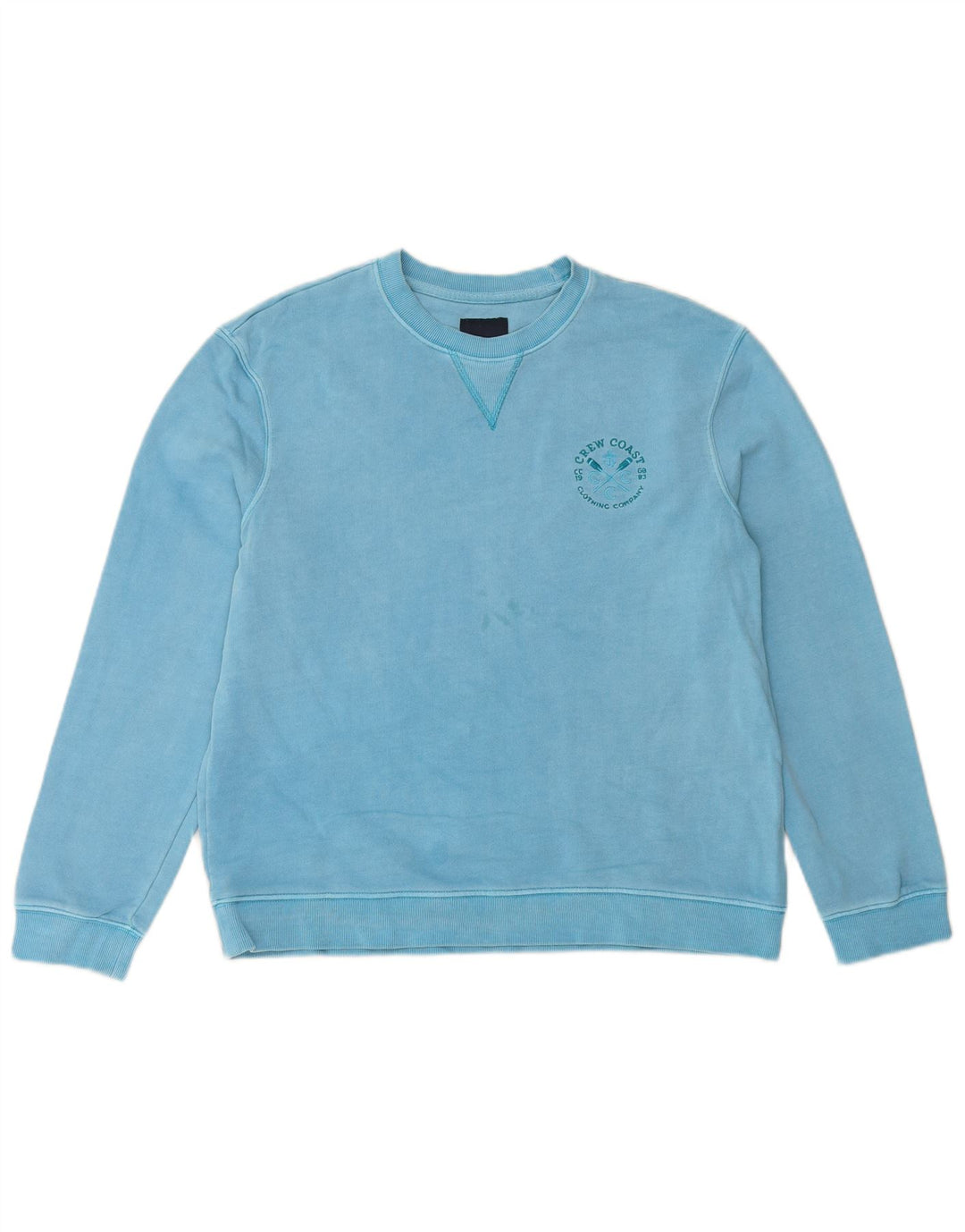 CREW CLOTHING Dame Oversized Sweatshirt Jumper UK 10 Small Blue Cotton