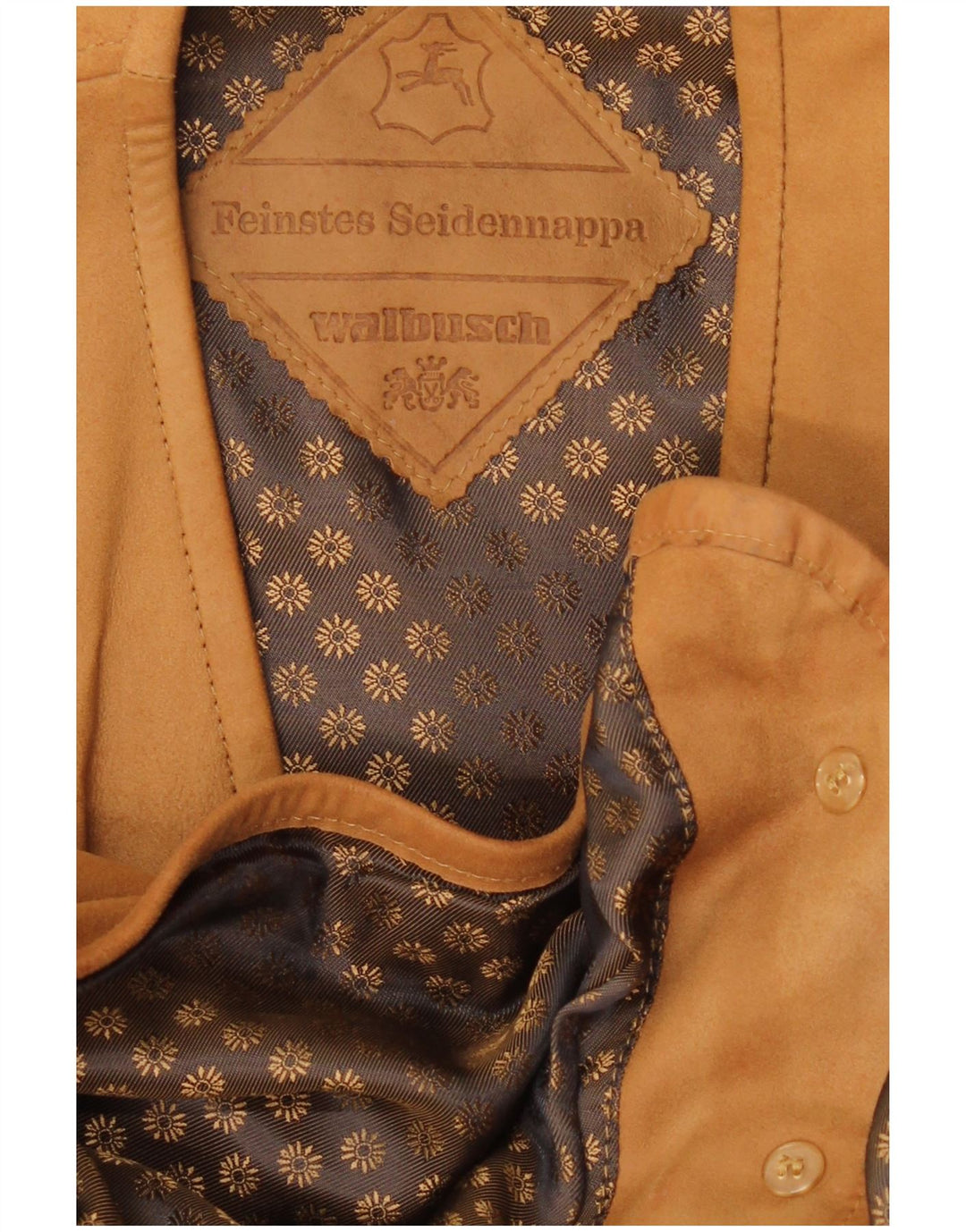 Vintage herre læder vest mellem brunt læder