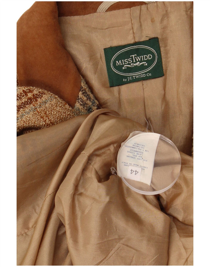 Misstwidd Dame 3 Button Blazer Jacket IT 44 Medium Beige Check