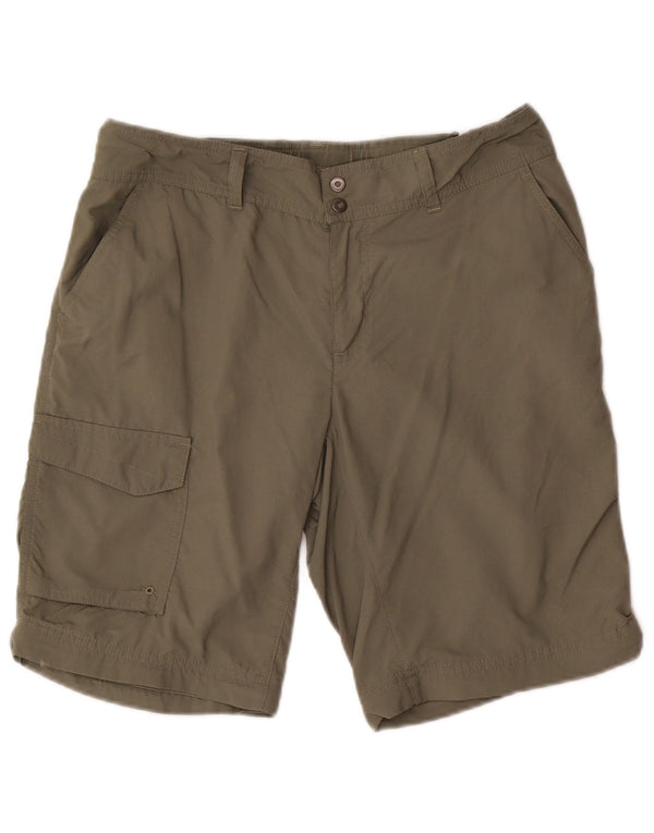 Columbia Womens Omni-Shade Cargo Shorts US 10 Large W32 Khaki Nylon