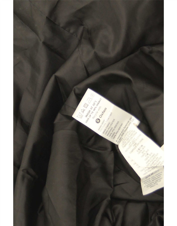 Marks & Spencer Quiltet overfrakke til kvinder UK 18 XL Sort Polyester