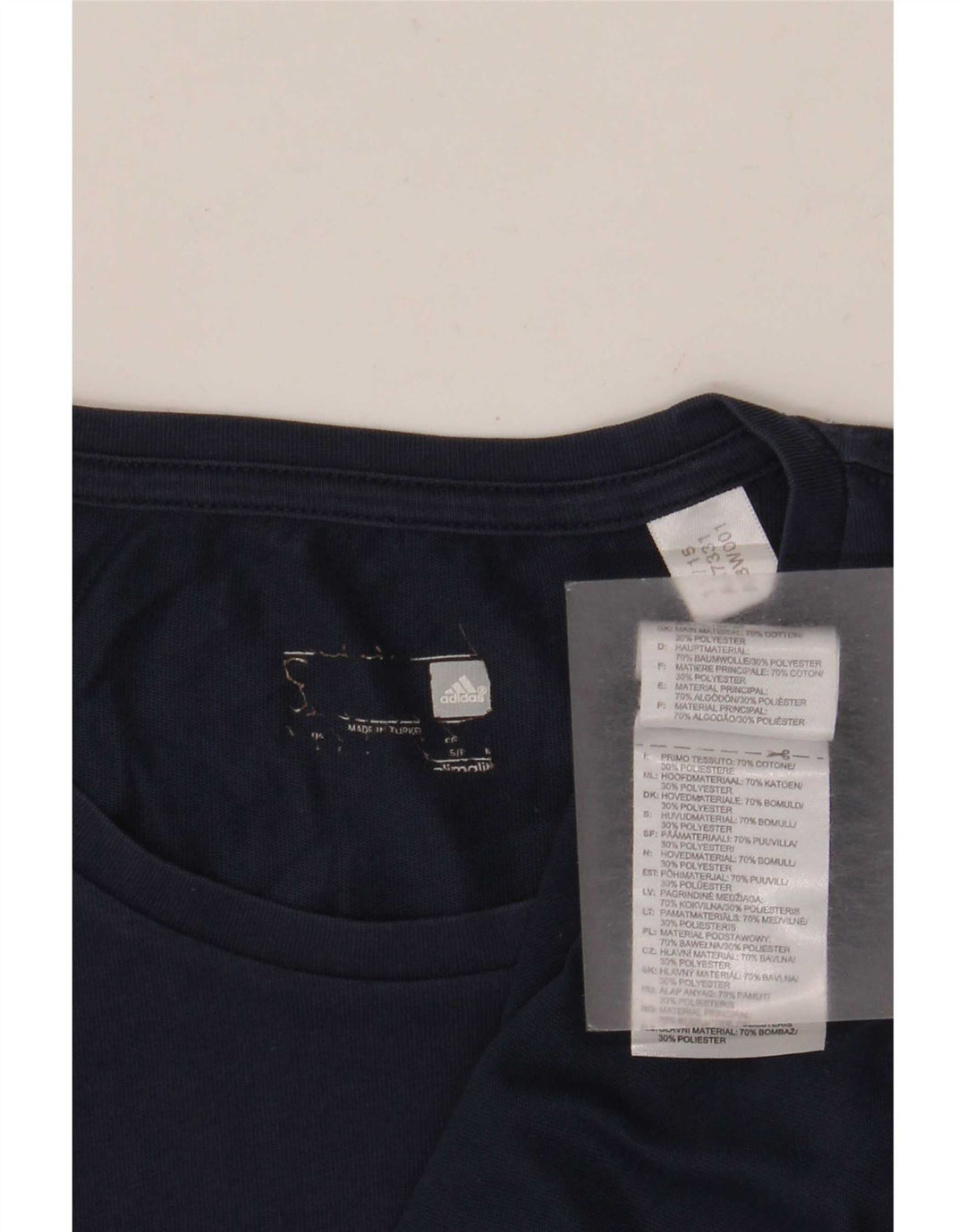 Adidas Grafisk T-shirt top til mænd, lille marineblå bomuld
