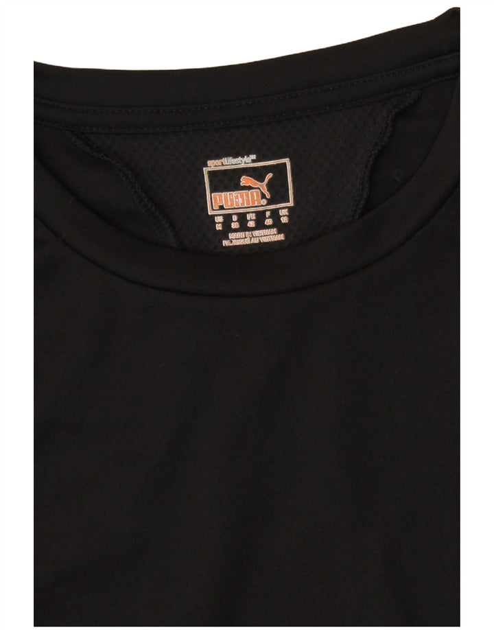 Puma T-Shirt Top UK 12 Medium Sort Colourblock Polyester