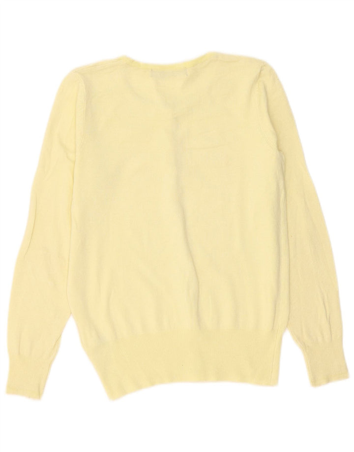 Marks & Spencer Dame Cardigan Sweater UK 8 Small Yellow Viscose