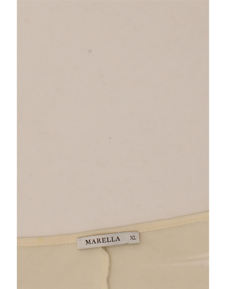 Marella Dame 3/4 ærmet bluse Top UK 18 XL Hvid