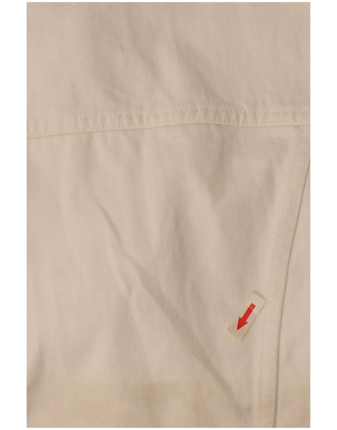 Indian Motocycle Womens Crop Denim Jacket UK 14 Large White Bomuld