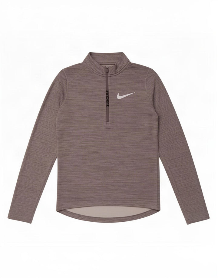 Nike Boys Dri Fit Pullover Træningsdragt Top 13-14 år XL Grå Flecked