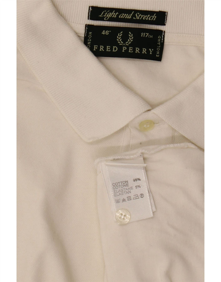 Fred Perry Herre let og stræk poloshirt, stor off white bomuld