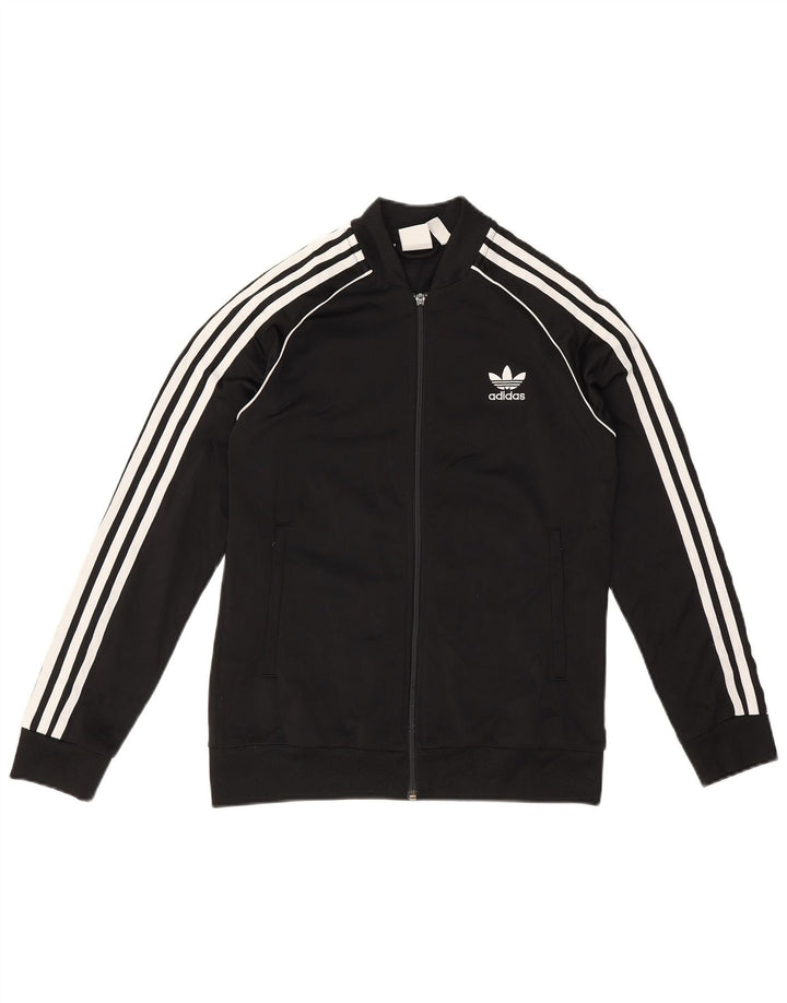 Adidas Drenge Træningsdragt Topjakke 12-13 År Sort Polyester