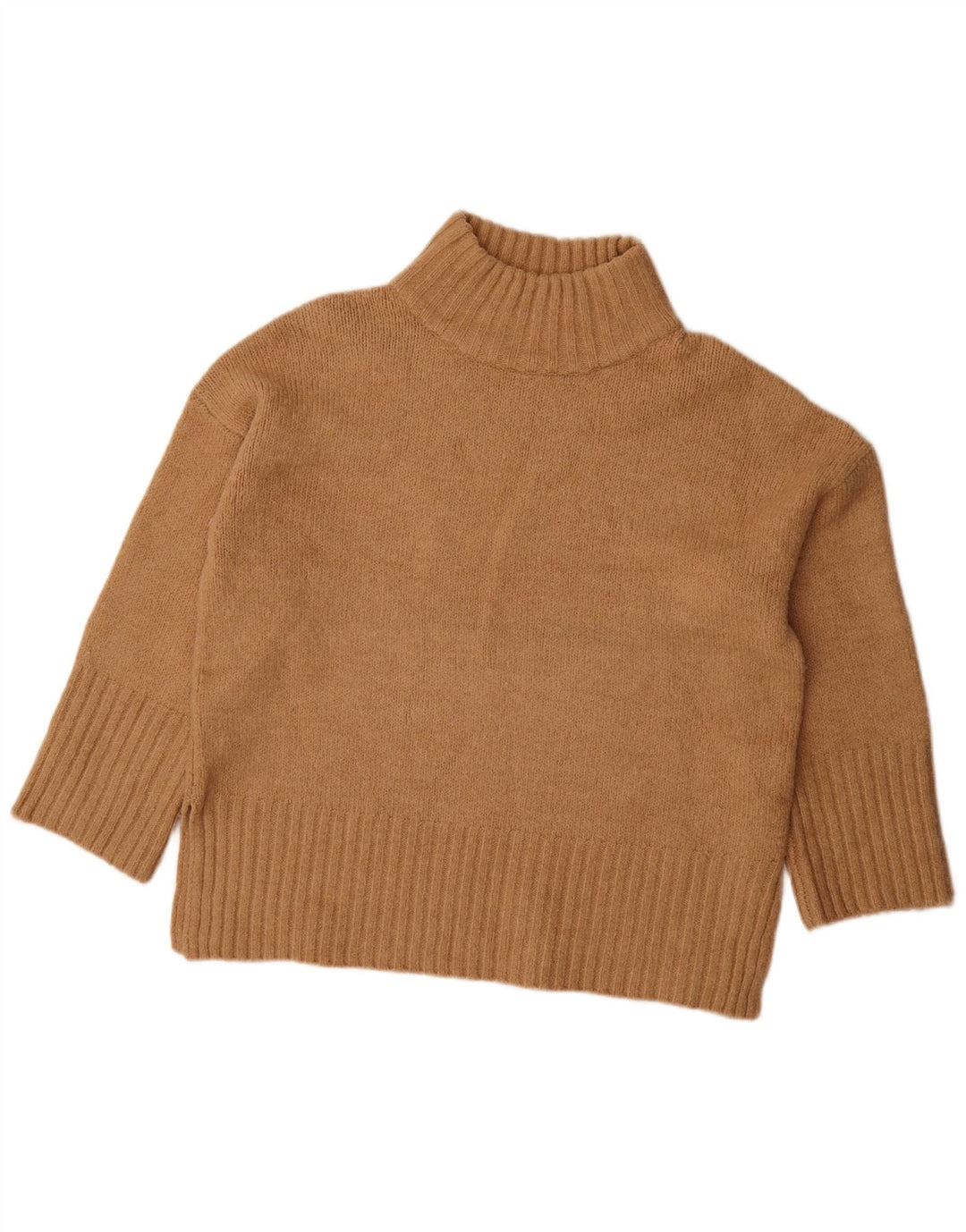 Topshop Dame Oversized Turtle Neck sweater UK 12 Medium Brown