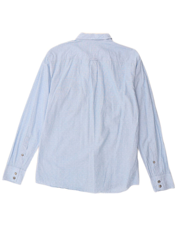 Hugo Boss Herre Regular Fit skjorte Medium Blue Plettet Bomuld